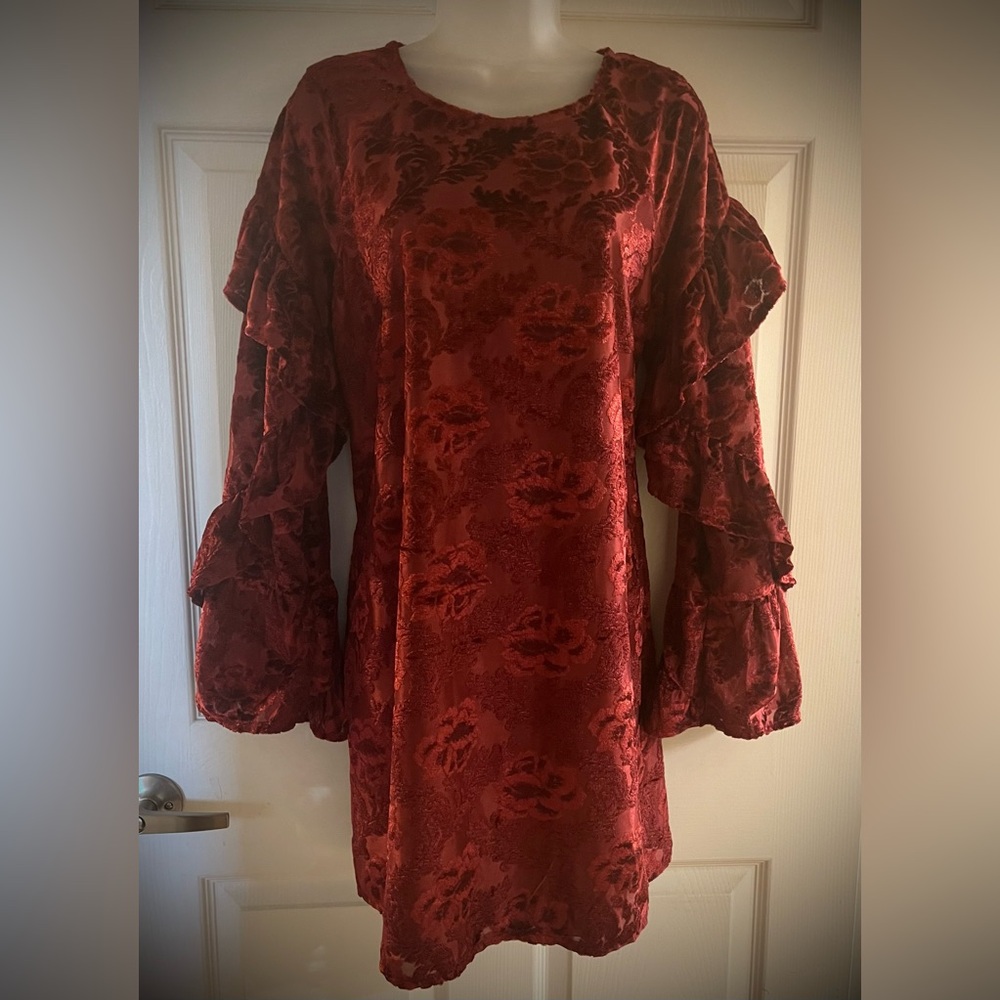 Vintage inspired velvet brocade dress